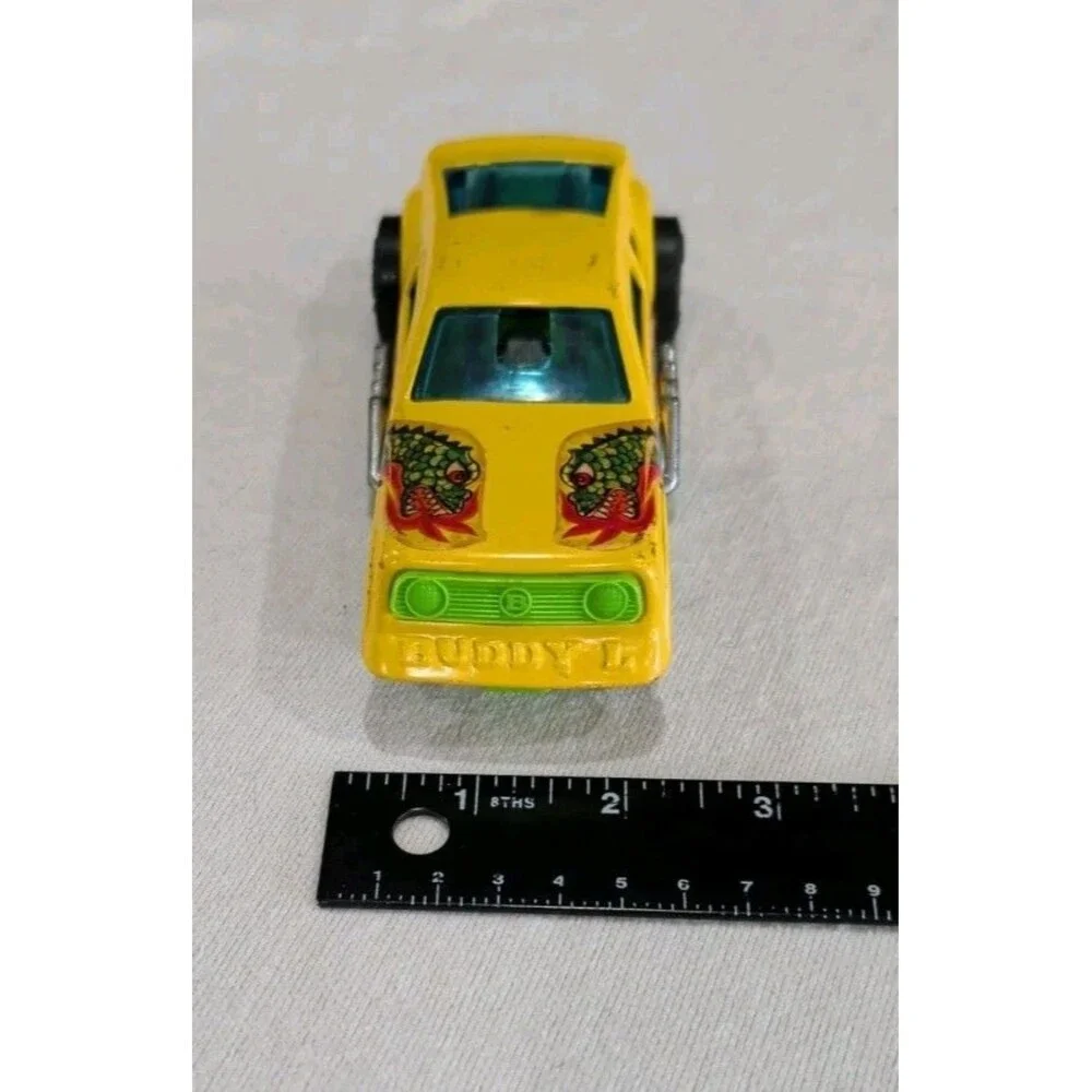Vintage Buddy L Corp Japan Yellow Dragon 540 Cu. In. Toy Car Metal & Plastic 6